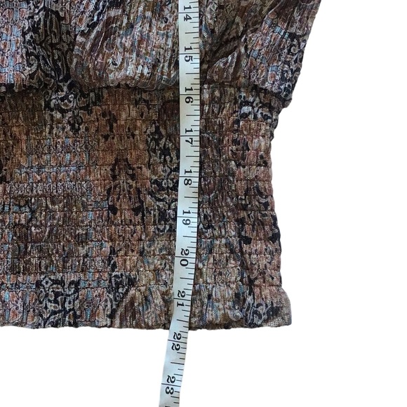 Joie Ruffle Mock Neck Sheer Sleeves Blouse Top, size S - Picture 11 of 12